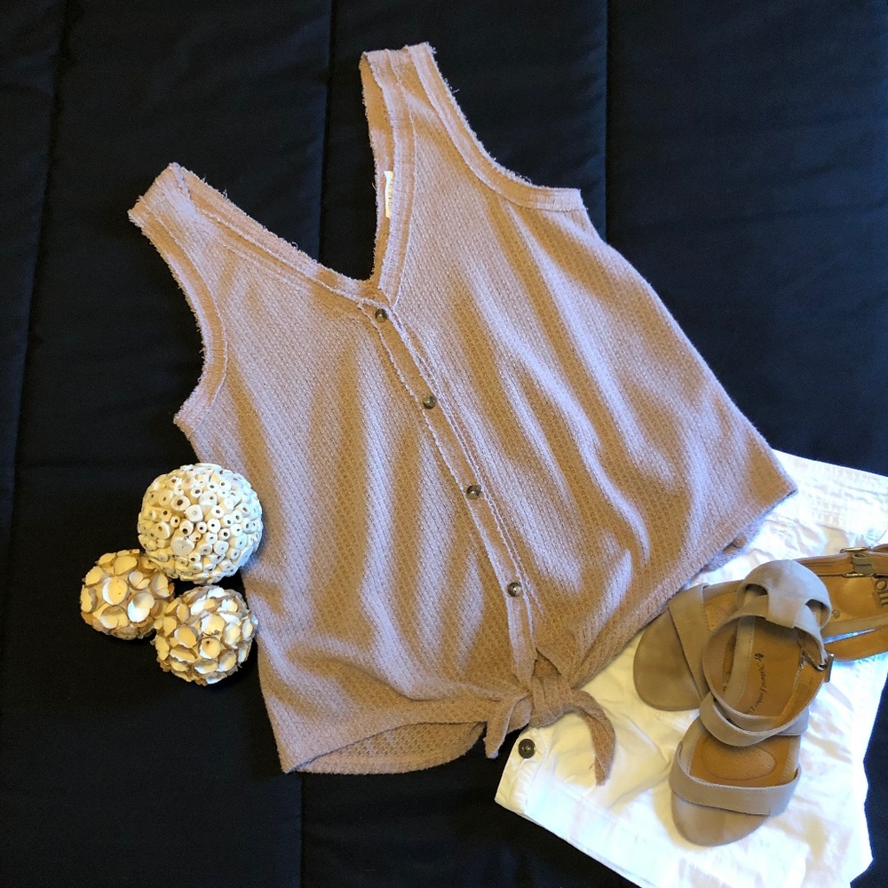 Sienna Sky tie front top